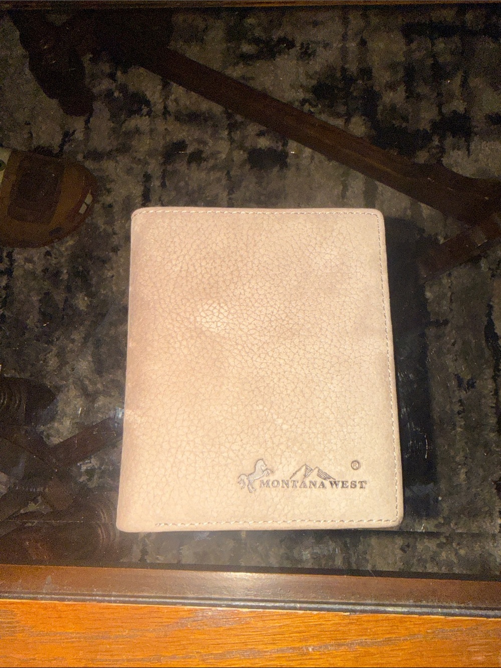 Montana West Light Tan Leather Bifold Wallet